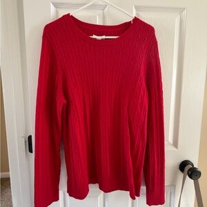 Croft & Barrow Red Cable Knit Sweater Women’s XL